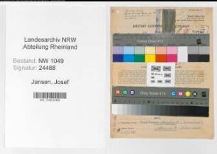 Entnazifizierung Josef Jansen , geb. 26.09.1899 (Lokfuehrer)