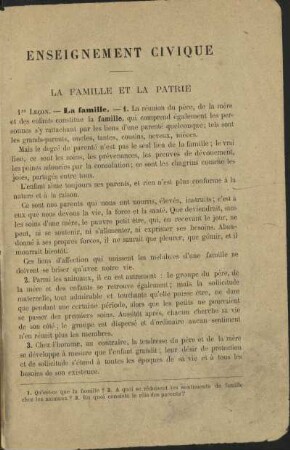 Enseignement civique