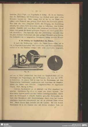 3. Die Prüfung der Empfindlichkeit der Platten