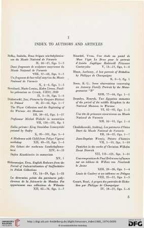 I. Index to authors and articles