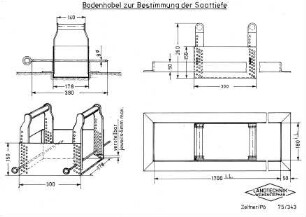 Bodenhobel zur Betimmung der Saattiefe