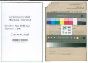 Entnazifizierung Josef Czarnecki , geb. 11.04.1914 (Arbeiter)