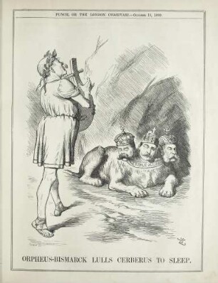 Orpheus-Bismarck lulls Cerberus to sleep