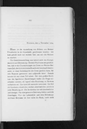 Bremen, den 9. November 1904