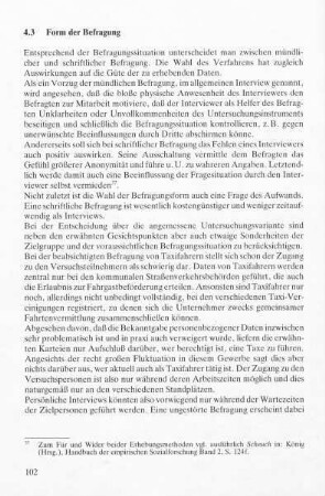 4.3 Form der Befragung