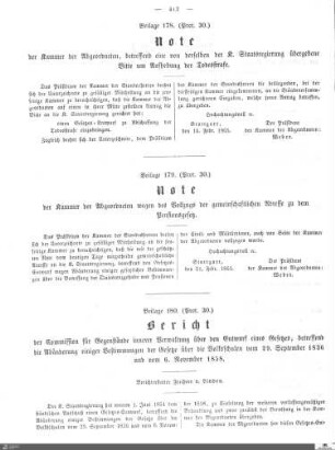 Beilagen zu Protokoll, 30. Sitzung