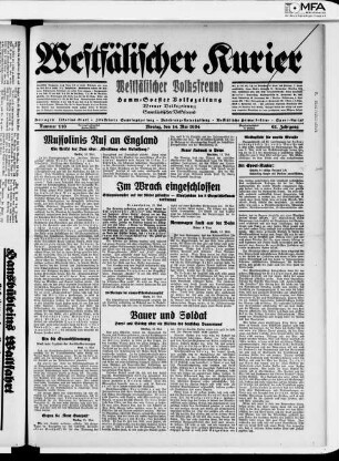 Westfälischer Kurier : westfälischer Volksfreund : Hamm-Soester Volkszeitung : Werner Volkszeitung, Sauerländer Volksfreund