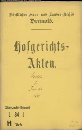 Heßloh, Michael Dietrich (Dierk) gegen Funke zu Wülfer und Hans Meier zu Heßloh - Schuldforderung