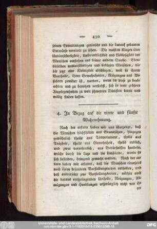 4. In Bezug auf die vierte und fünfte Wahrnehmung.