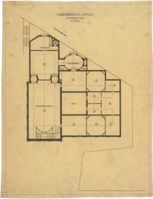 Billing, Hermann; Baden-Baden; Kunsthalle - Hauptgeschoss (Grundriss)