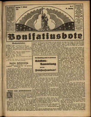 Erste Ausgabe vom Sonntag, den 21. Februar 1932.