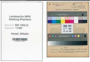 Entnazifizierung Wilhelm Honert, geb. 20.10.1895 (Kellner)