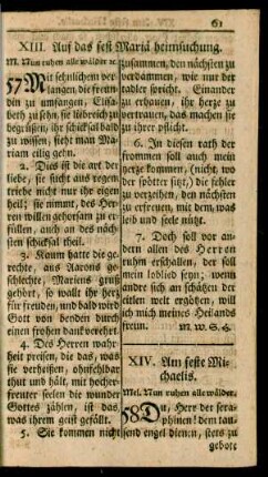 XIII. Auf das fest Mariä heimsuchung