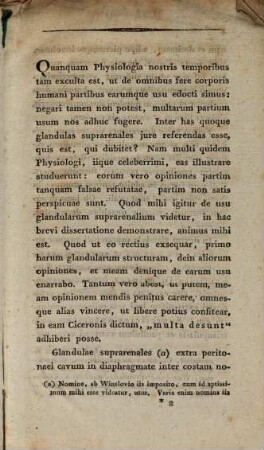 De glandulis suprarenalibus