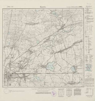 4763 (alte Nr.: 2762) Kunitz, Meßtischblatt (4cm - Karte)