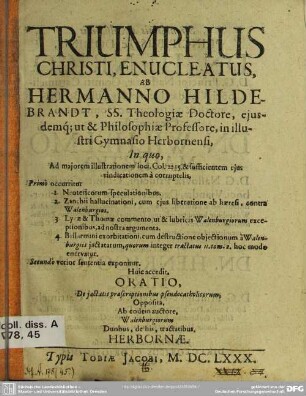 Triumphus Christi enucleatus