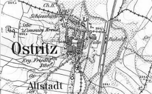 Ostritz. Meßtischblatt, Sekt. Ostritz, 1884 (Sign.: VII 167.15)