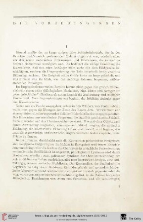 Die Vorbedingungen