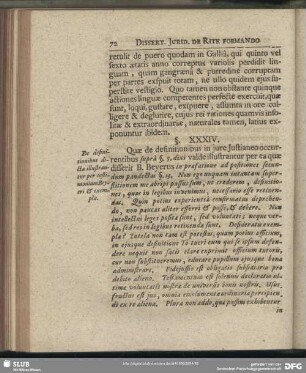 §. XXXIV. De definitionibus dicta illustrantur per testimonium Beyeri & exempla