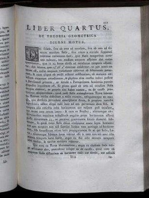 Liber Quartus. De Theoria Geometrica Diurni Motus.