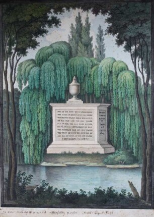 Zeichnung/Gemälde 'Grabmal Amalia Christ. Mayer' († 1819)
