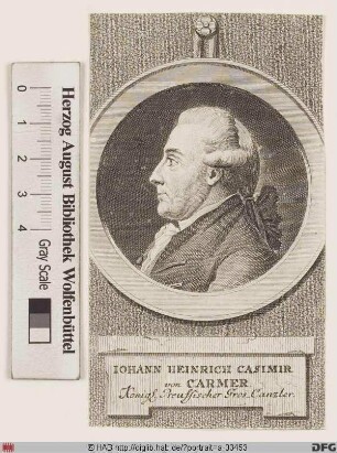 Bildnis Johann Heinrich Casimir Carmer (1788 von, 1791 Frhr., 1798 Graf von)