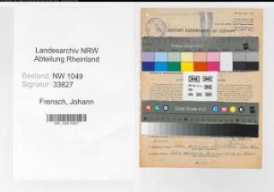 Entnazifizierung Johann Frensch , geb. 07.11.1894 (Musiker)