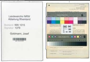 Entnazifizierung Josef Goldmann , geb. 04.05.1889 (Lehrer)