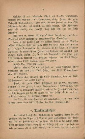 7. Landwirthschaft