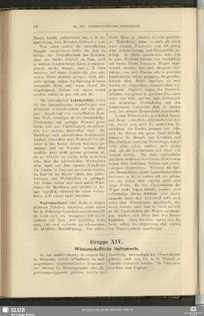 Gruppe XIV. Wissenschaftliche Instrumente
