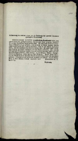 Verordnung der unterm 12ten nup. in Ansehung der Hunden emanirten gnädigsten Verordnung : Zweybrücken den 18. April 1769.