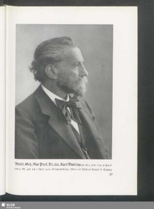 Wirkl. Geh. Rat Prof. Dr. jur. Karl Binding