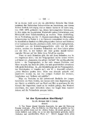 Ist das Gymnasium überflüssig? : (Schluß)