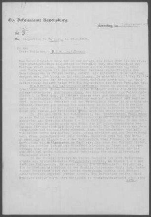 Tettnang mit Nebenorten: Pfarrbericht 1948