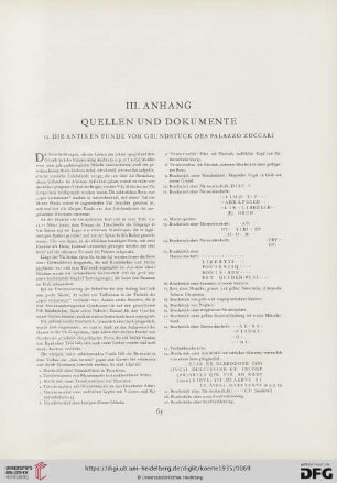 III. Anhang: Quellen und Dokumente