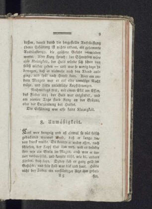 8. Unmäßigkeit.