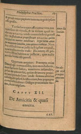 Caput XII. De Amicitia & quasi amicitia.