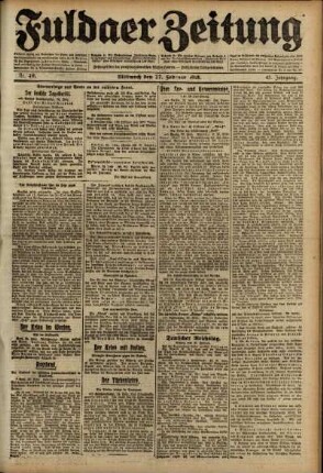 Ausgabe vom Mittwoch, den 27. Februar 1918.