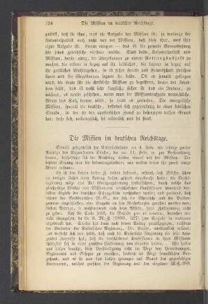 Die Mission im deutschen Reichstage