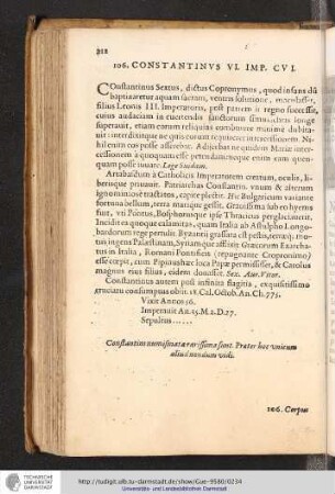 106. Constantinus VI. Imp. CVI.