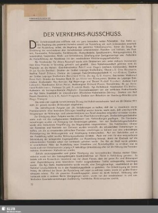 Der Verkehrs-Ausschuss