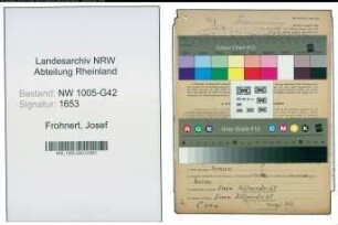 Entnazifizierung Josef Frohnert , geb. 16.08.1906 (Friseur)