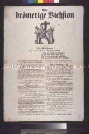 Satirisches Flugblatt (Serie): Eene drömrige Viehsion (Ullo Bohmhammel); undatiert