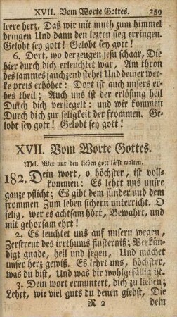 XVII. Vom Worte Gottes