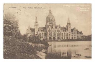 Hannover - Neues Rathaus (Rückansicht)