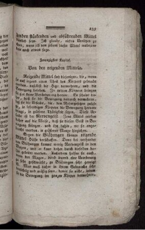 Zwanzigstes Kapitel. Von den reizenden Mitteln.
