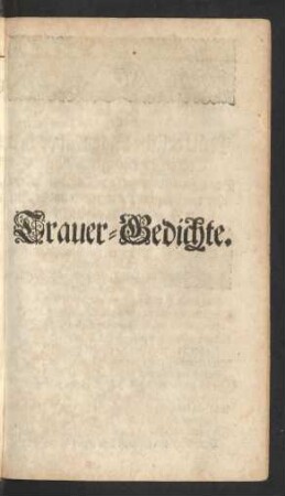 Trauer-Gedichte.