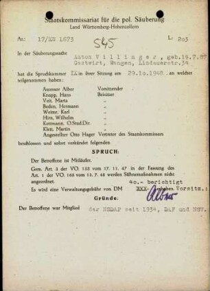 Villinger, Anton
