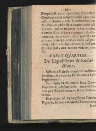 Caput Quartum. De Expositione & Reductione.