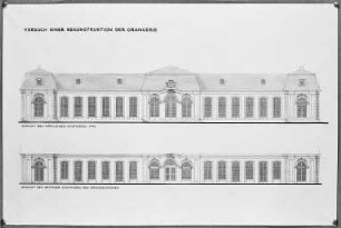 Dresden-Friedrichstadt, Marcolinipalais: Versuch einer Rekonstruktion der Orangerie
